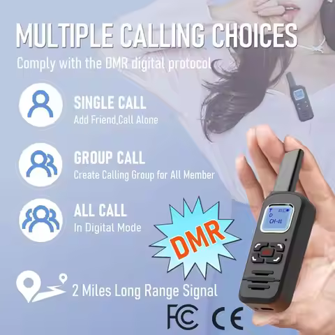 DMR Digital Walkie Talkie, Mini DMR, 100% Compatible, Digital Radio, Single Frequency Transfer, New