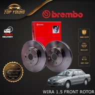 BREMBO PROTON WIRA 1.5 FRONT (FW) (DEPAN)100% ORIGINAL BREMBO DISC BRAKE ROTOR & BRAKE PAD