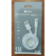 1HORA CAB184 USB to Type C cable - 1m long - PVC wire -