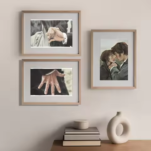 Pride and Prejudice Pemberley Oil Painting Canvas Poster Movie Moments Illustration Art Prints Jane 