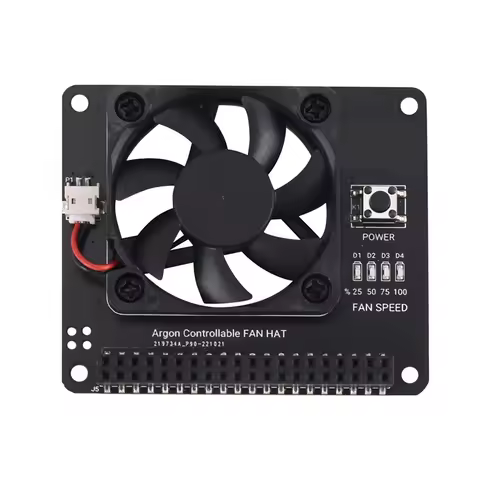 Argon FAN HAT For Raspberry Pi 4B 3B+ 3B PWM Software Control Fan Function Power Button Fit For Argo
