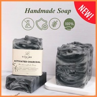 Yukari Deep Cleansing Charcoal Lavender Soap Bar (Skin friendly / Handmade / Essential Oil ) 手工皂