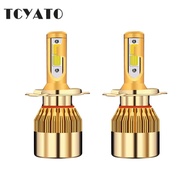 Tcytao 2Pcs Dual Color Yellow and White Car LED Headlights H1 H7 H11 H4 High and Low Beam Integrated
