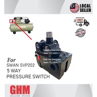Pressure Switch 5 Way Air Compressor Pressure Control SWAN SVP202 2HP