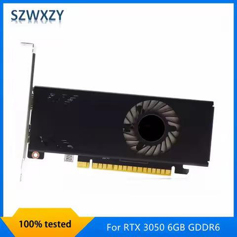 For RTX 3050 6GB GDDR6 Desktop Video Card Single Slot Low Profile 2304SP 1470MHz 96-Bit HDMI DP Inte