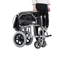 [National Fast Delivery]Kefu Wheelchair Foldable Lightweight Elderly Lightweight Aluminum Alloy Travel Wheelchair Scooter Hand-Plough Wheel Chair Elderly Disabled Solid Tire Inflatable-Free Hand-Plough Wheel Chair