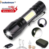 Senter Mini LED COB Charge USB Rechargeable - Toko Djago