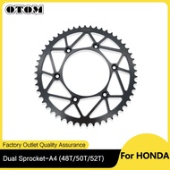 OTOM 2023 Motorcycle Rear Sprockets 520 Chains 48T 50T 52T Carbon Steel Back Sprocket Cog For HONDA 