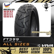 TAYAR MOTORSIKAL VIVA FT399 TUBELESS TYRE 100/90-10, 120/70-12, 130/70-12, 130/60-13  (BUNGA CONTITW