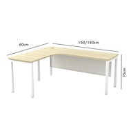 MUSE Design SML 150-180cm L Shaped With Pedestal Melamine Executive Table