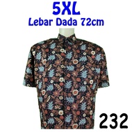 KEMEJA Ageng Sae 232 Men's Jumbo Batik Shirt 5XL, 6XL, 7XL, 8XL