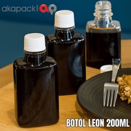 (60pc) LEON 200 Bottle 14 gram 200 plastic bottleML unique flat bottleML 200 ML 200ml Pocket Bottle/