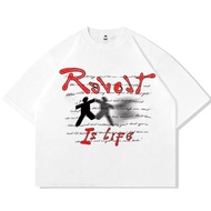 Revolt Lab Boxy Fit T-shirt Uneven Revolt Lab White Unisex 16s Thick