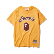 Massness NBA x Bape T-shirt Los Angeles Lakers 93 Jersey Tees