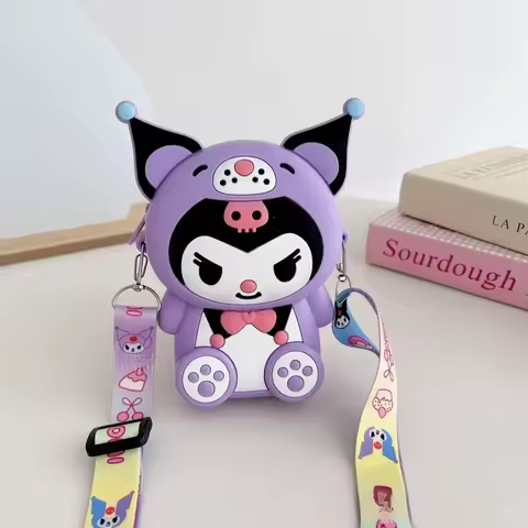 Hello Kitty Kuromi Coin Purse Cute Cartoon Student-Style Instagram-Inspired Fashion Bag Melody Silic