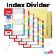 Astar Index Divider Thick Index Divider/ Jan–Dis/ | 1–31 | a–Z | 12 Colors – 1 Pack