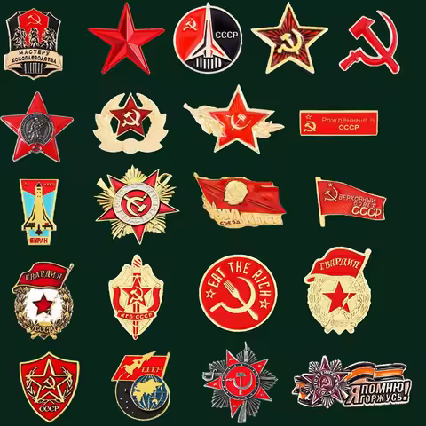 Soviet CCCP Emblem Pin Personalized Soviet KGB Brooch, CCCP Emblem, Military Fan Collection, Hat Bad