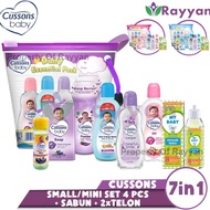 UNGU [CS]Cussons Baby gift Small Mini Bag 7in1 Purple/Pink/Blue Plus Soap and Telon| Mini Set contai