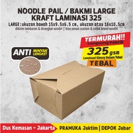 Take AWAY BOX, LARGE KRAFT PLAIN FULL LAMINATED BAKMIE BOX