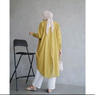Kemeja Wanita Oversize Linen - Dwyne Tunik