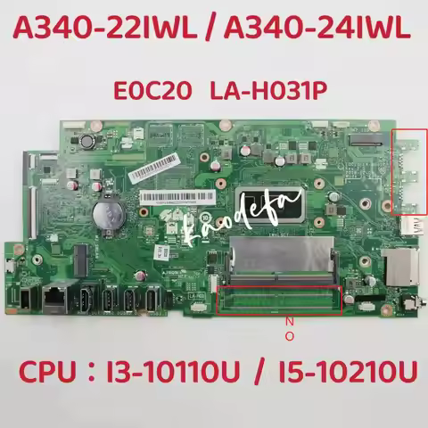 LA-H031P Mainboard For Ideacentre A340-24IWL All-in-One Laptop Motherboard CPU: I3 I5 10Th FRU:5B20U