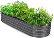 Utopia Home Galvanized Raised Garden Bed, 6 by 2 by 1 feet Lightweight Planter Boxes Outdoor with Ea