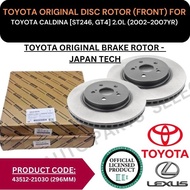TOYOTA GENUINE DISC BRAKE ROTOR (FRONT) FOR TOYOTA CALDINA [ST246, GT4] 2.0L (2002-2007YR) (296MM)