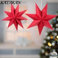 KATAKAN 2PCS 35cm Nine-pointed Star Delicate Home Decors Party Decoration Hanging Pendants