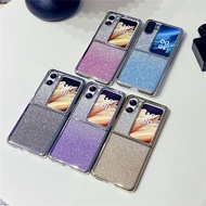 Korean Senior Aesthetic Plating Glitter Gradient Phone Case for OPPO Find N2 FLIP findn2 flip Find N2 Flip Shockproof Back Cover