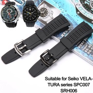 สายนาฬิกาข้อมือซิลิโคน26มม. เหมาะสำหรับ SEIKO Velatura/srh Series SPC007ผู้ชายอุปกรณ์เสริมนาฬิกาสายย