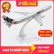Máy bay đồ chơi mô hình JETSTAR 16CM kim loại không có bánh xe kèm đế Mica