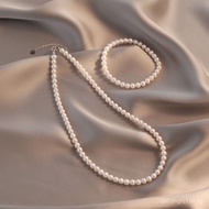Pearl Girl Beaded Necklace Freshwater Necklace Pearl Natural Bracelet Vintage Shijia Niche Collarbon