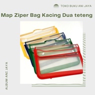 Map Plastik Zipper Bag Kancing Dua Tenteng