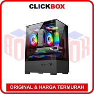 VenomRX Mars M-ATX PC Casing With 3x120mm Fixed RGB Fan