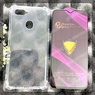 (COMBO F04) OPPO A5S / A7 / A12 - Shockproof Clear Flexible Case and OG Full Screen Tempered Glass