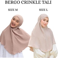 Bf888S Hijab Bergo Crinkle Air Flow Size M and L/ Jilbab Bergo Maryam Crinkle Premium Size M and L G