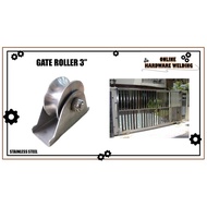 [ 3" ] Auto Gate Roller Wheel/Gate Bearing/Sliding Gate Roller/Roda Pagar Besi/Gate Roller Bearing/Roller With Bracke