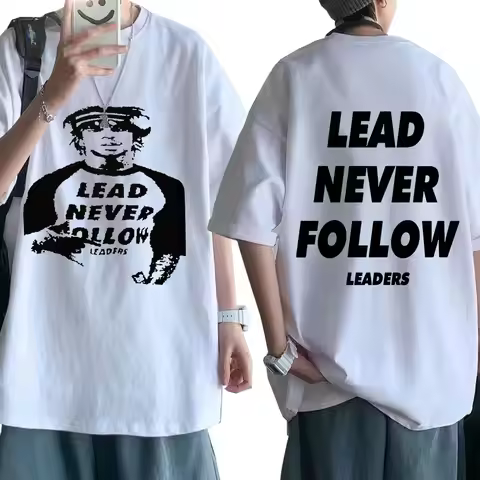 Rapper Chief Keef Lead Never Follow Leaders T Shirt Men Women Hip Hop Vintage T-shirt 100% Cotton Ca