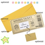 OPTIMISTI Golden Ticket Scratch- Card, Scratch  Ticket  Concert Ticket,  Party Favor Raffle Gift wit