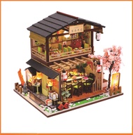 Lepton DIY Doll house โมเดลบ้านตุ๊กตาญี่ปุ่น ร้านซูชิ 1/24 Gibbon Sushi shop