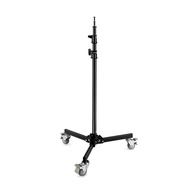 8.6ft Heavy Duty Folding Wheel Base Light Stand. 5/8” Baby Pin Mounting for Light & Photography Gear
