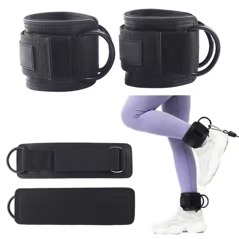Cable Machine Ankle Strap for Glute and Leg,Thick 4mm Neoprene Ankle Cuff for Lower Body Training,Pr