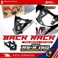 RSX Back Rack Aluminium Matt Black For Install Top Box PNP For HONDA RS-X