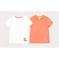 Plain cotton shirt embroidered with the word Hej on the hem of a boy. HA2898