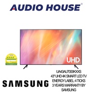 SAMSUNG UA43AU7000KXXS  43" UHD 4K SMART LED TV  ENERGY LABEL: 4 TICKS***3 YEARS WARRANTY BY SAMSUNG***