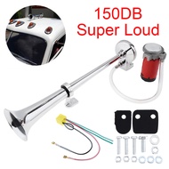 12V 17 Inch 150db Super Loud Truck Single Trumpet Air Horn Kits with Compressor for Truck Lorry Boat