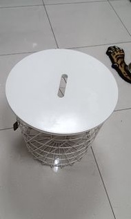 IKEABC傢具 工業風鐵絲鏤空矮桌（蓋子可分離）