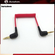 BUR_ Patch Cable Stable Transmission Coiled Right Angle Microphone Cable for BOYA Rode SC7/BOYA Rode SC2