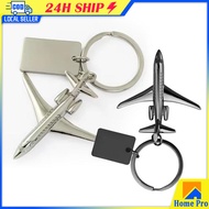 Airplane Model Luggage Tag Key Ring Metal Plane Keychain Unisex Civil Aviation Pilot
