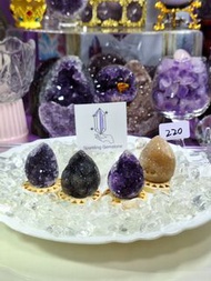 小恐龍蛋軟糖紫水晶套裝，(4粒)送底座套裝no.220